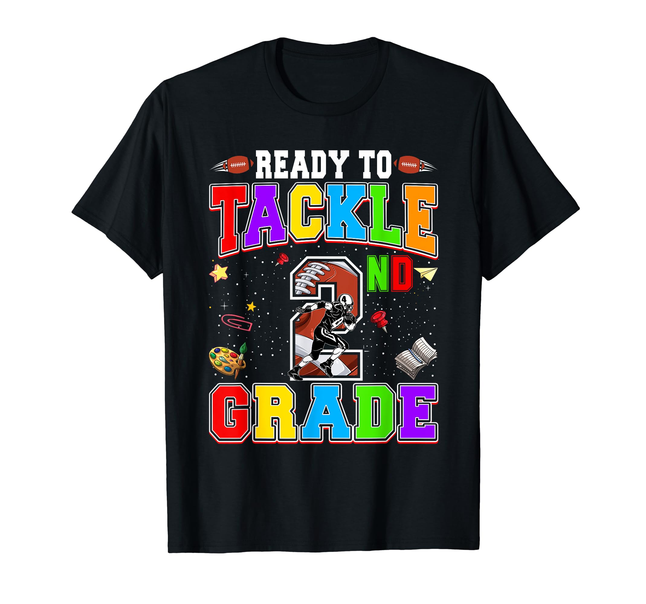 Ready To Tackle Second Grade Back To School Football Lovers T-Shirt
