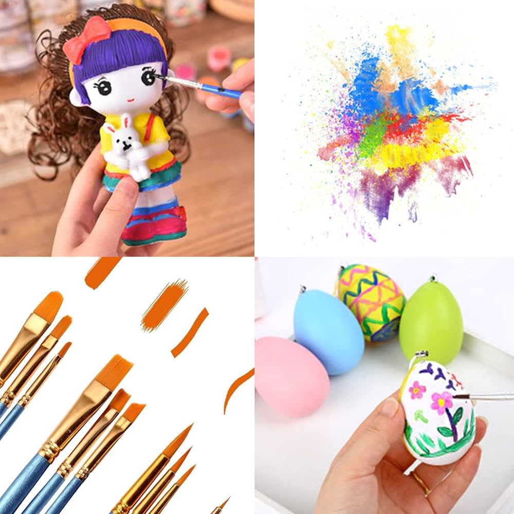 Amazon.co.jp: 30本セット 油絵筆 水彩筆 画筆 平筆 丸筆 塗装