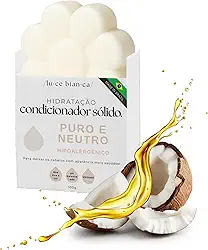 Condicionador Sólido Luce Bianca 40g – Vegano, Artesanal, Hidratação e Brilho para Todos os Tipos de Cabelo, Ecológico e Econômico