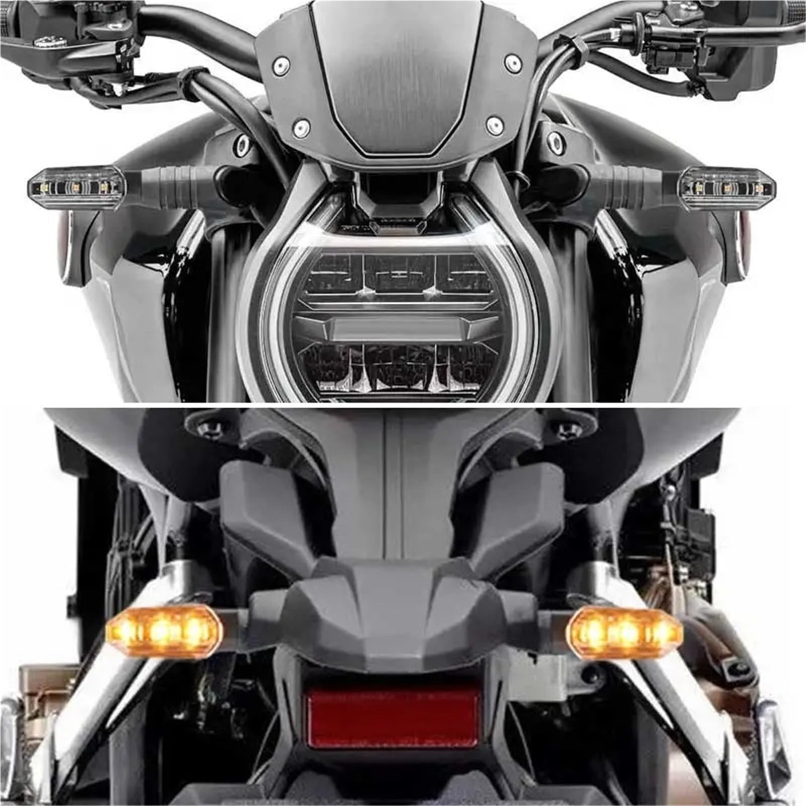 Luces señalización Luz De Señal Giro 8 Mm Para Motocicleta | Luz de señal de 8mm para motocicleta, lámpara indicadora intermitente de 12V(4pcs Smoked)