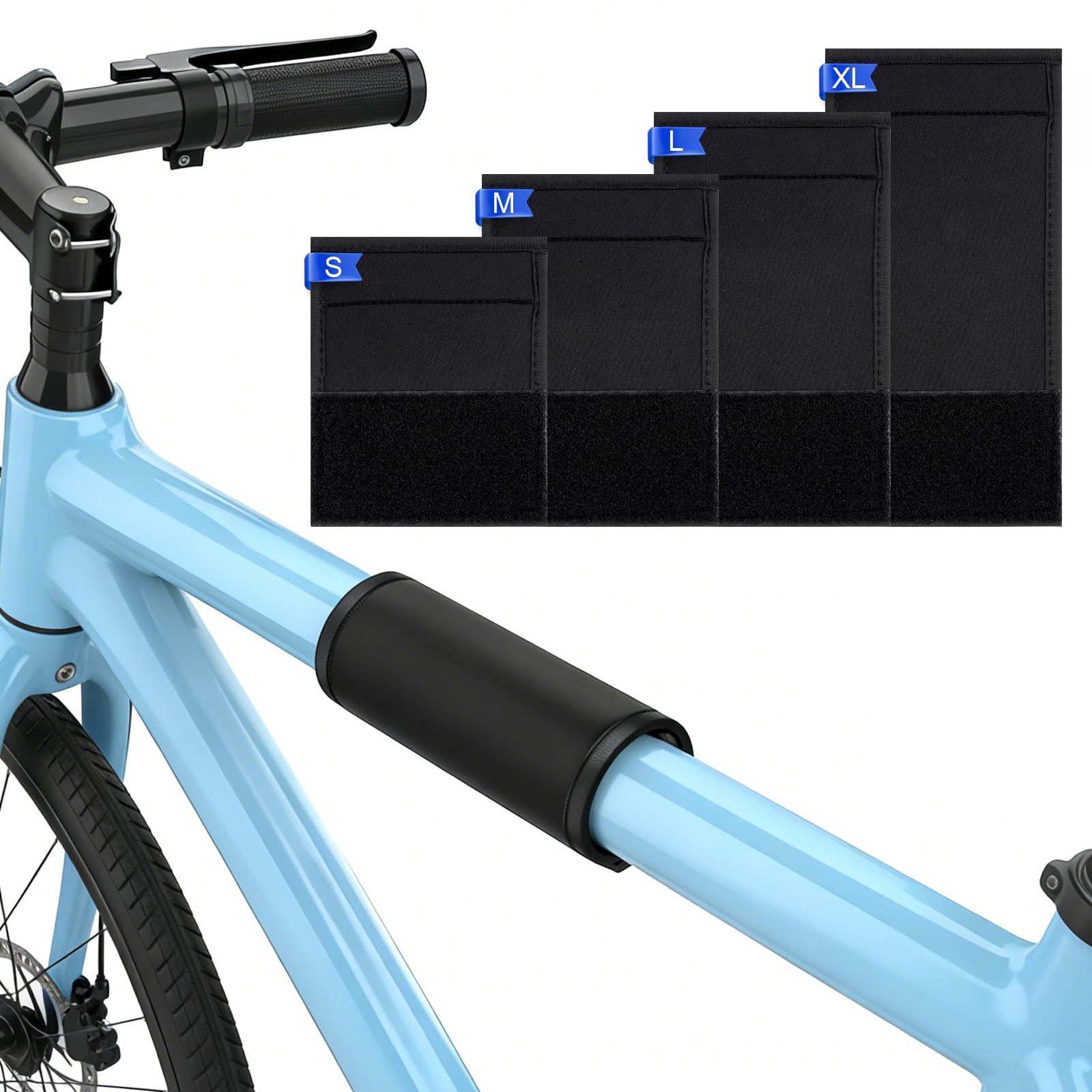 4er Set Fahrrad Rahmenschutz, Transportschutz für Thule Fahrradträger Schutz für Carbonrahmen Fahrrad Zubehör Befestigung Schutz vor Kratzern Universal Passend