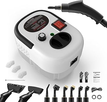 Steam Cleaner, High Pressure Steamer for Cleaning, 1200ml Water Tank