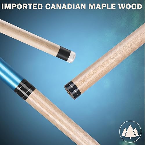 Miniatura 2 de IIQ 2 in 1 Jump Break Stick 23~25oz 28oz Heavy Hitter Jump Break Pool Cue Stick 3 Pieces Canadian Maple Wood