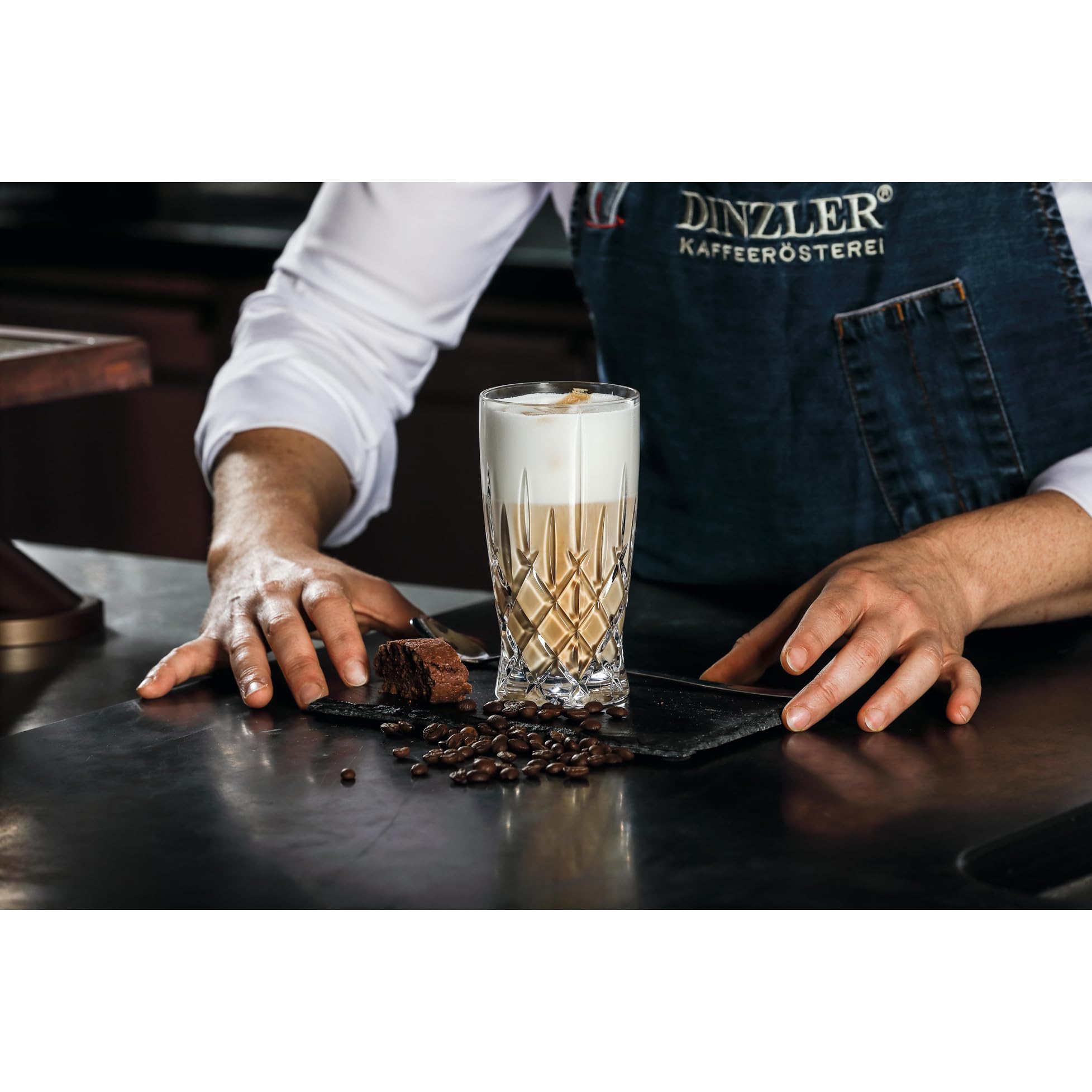 Spiegelau & Nachtmann 2-częściowy zestaw szklanek do latte macchiato, szkło kryształowe, 350 ml, Noblesse Barista, 104893
