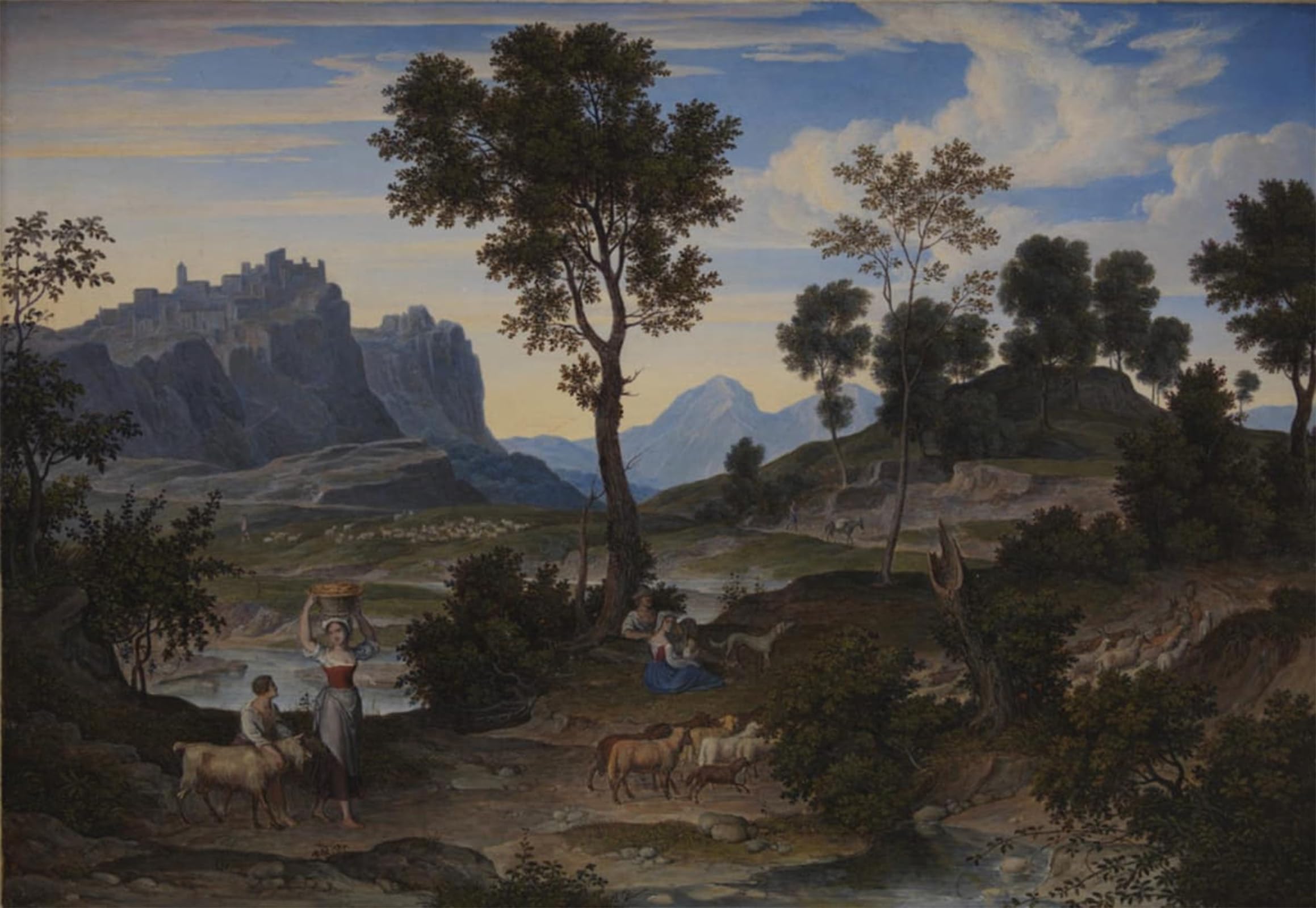 Tableau paysage Civitella d'Olevano en impression de qualite