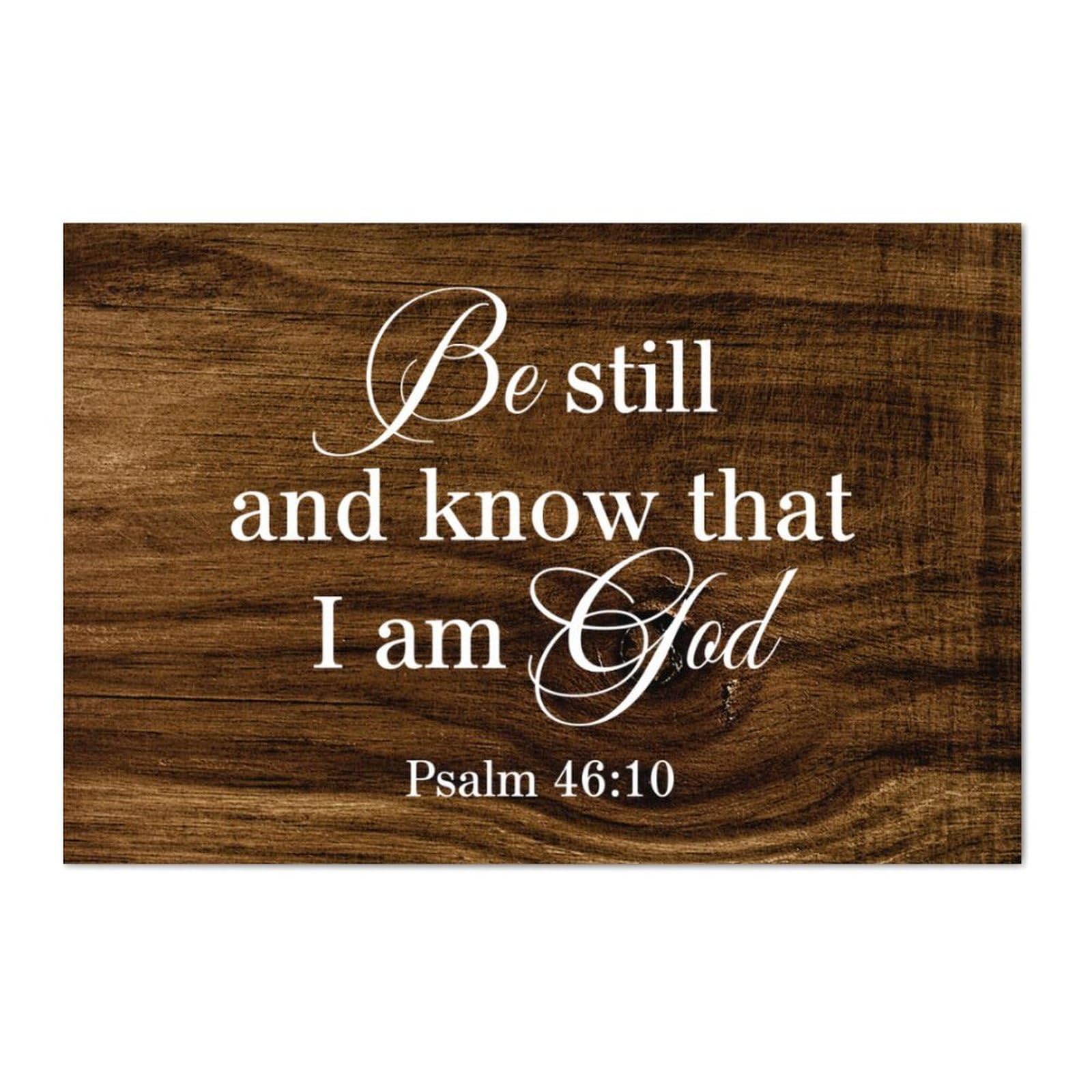 Guangpat Style-6 Be Still And Know That I Am God Vintage Wood Plaque Motivational Wall Art Rustic Wall Decorations For Living Room Kitchen Wall Hanging Signs Home Decor Housewarming Gift 12X8in