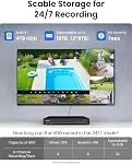 Reolink 4K HD 16CH PoE Système de surveillance vidéo, 8pcs 8MP Détection de la personne/du véhicule PoE Caméras de sécurité extérieur avec 16-Channel NVR, 4TB HDD Pré-Installé, Night Vision 24/7 Enregistrement, RLK16-800D8