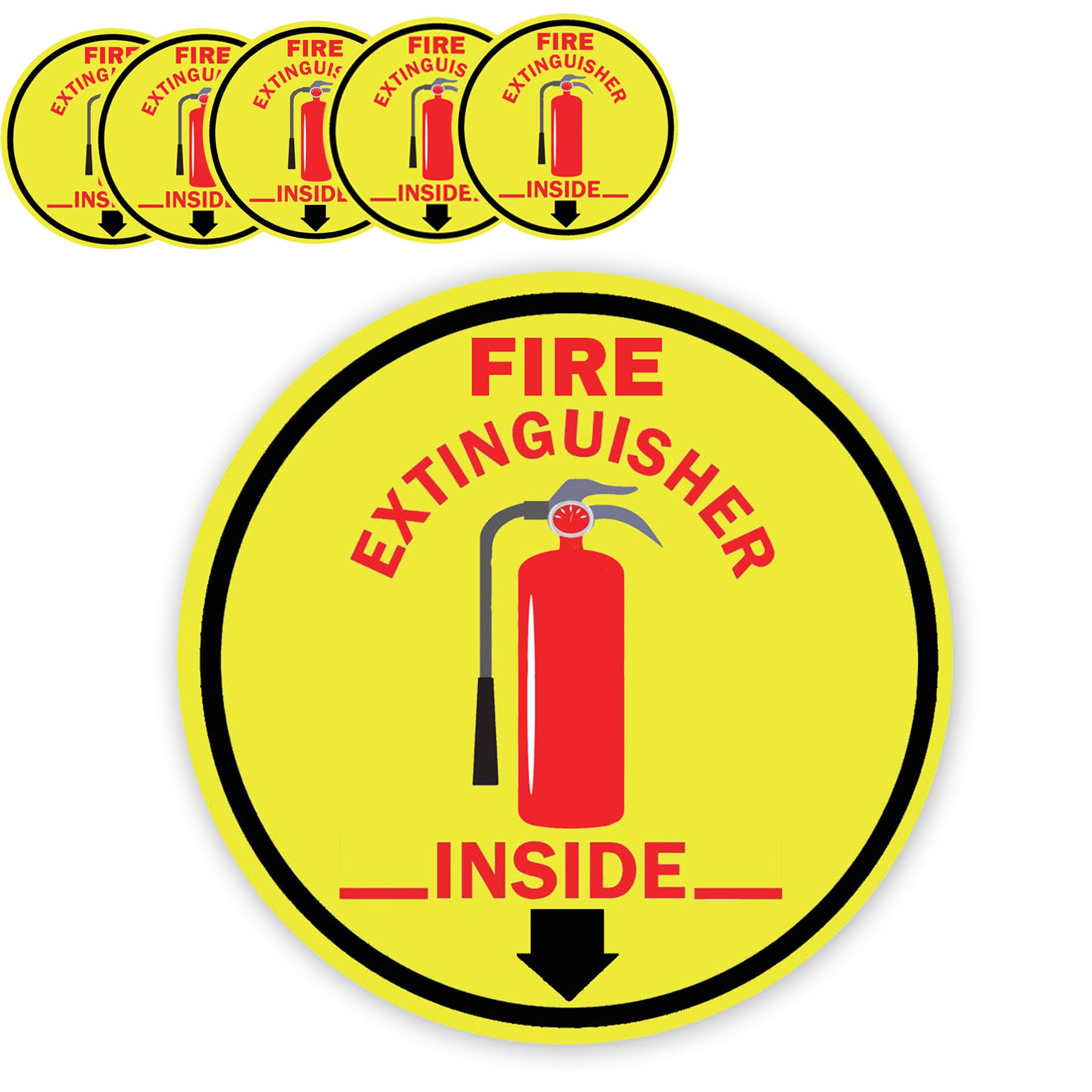 Buy Fire Extinguisher Inside Label 4 inch Fire Safety Signs Label