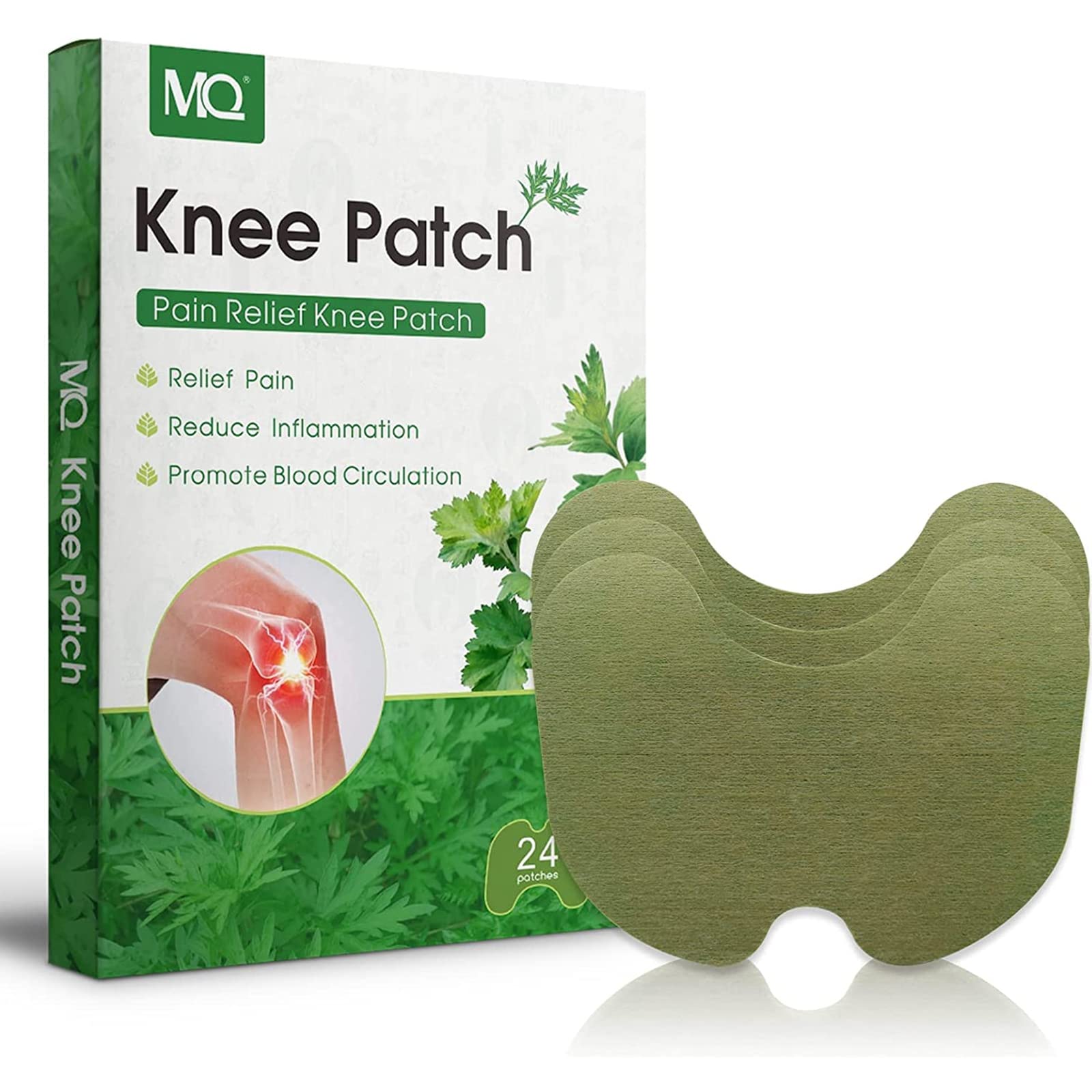 Buy MQUPIN Knee Pain Patches, MQ 24 Pcs Relieve Knee Pain Wormwood Heat