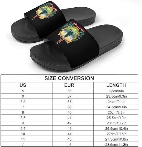 Miniatura 2 de Vermont Flag Home Slippers PVC Open Toe House Shoes Fashion Sandals Non-Slip Shower Slippers for Men Women