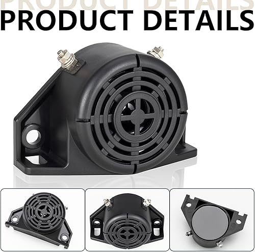 Miniatura 15 de Alarma de advertencia de respaldo para camión, automóvil, automóvil, comercial, 110dB, 12-48 V, resistente de respaldo, aviso inverso