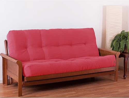 Miniatura 17 de Blazing Needles Colchón futón de sarga Renewal de 9 pulgadas, matrimonial, índigo Índigo,Aqua Blue,Negro,Borgoña,Chocolate,Verde bosque,Uva,Mojito