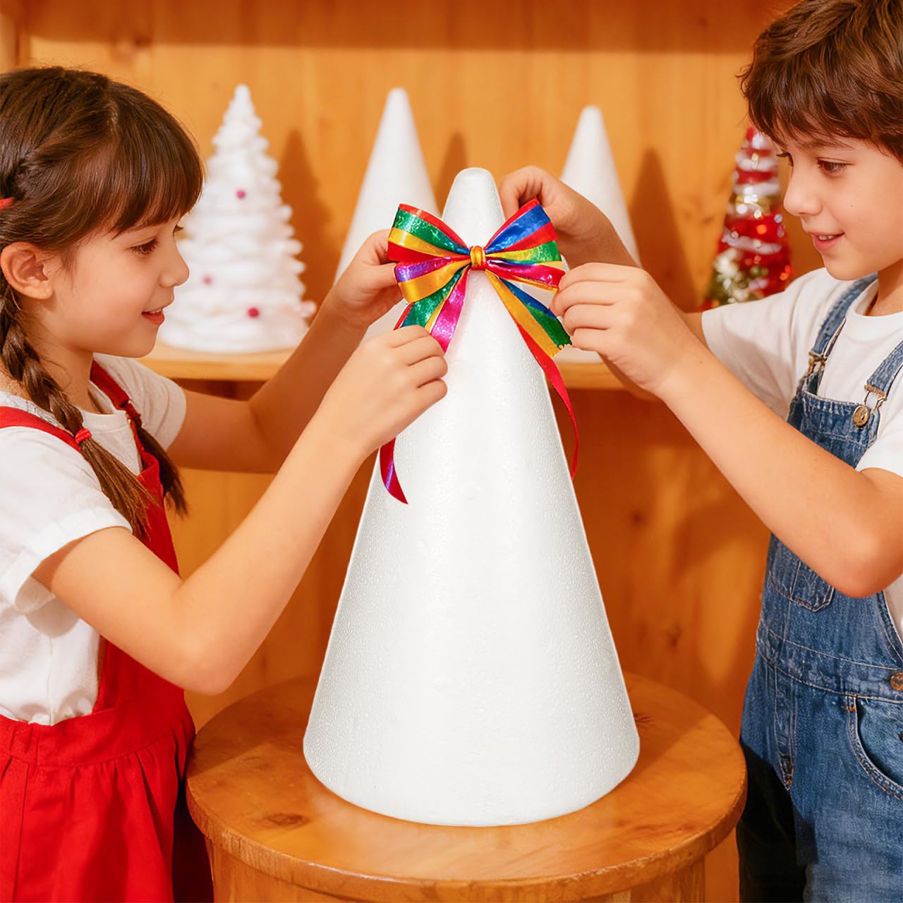 Snapklik.com : Christmas Foam Cone DIY Christmas Craft Polystyrene Cone ...