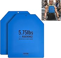 VEVOR Steel Weight Vest Plates (5.75/8.75/14.5/19.75 LB Pairs) - Durable Curved Design for Running, Strength Training & Workouts