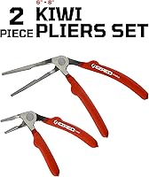 Vista 2 de E-Z Red kwp2 Juego de alicates Kiwi - Incluye un alicate de punta corta 6" y un alicate de punta larga de 8
