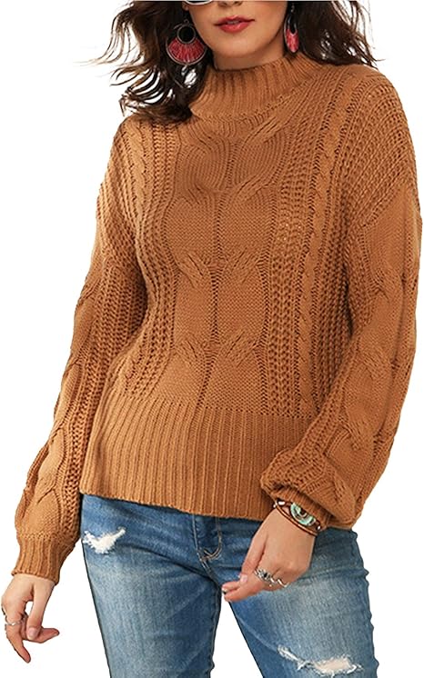 Sueter marron mujer Clearance