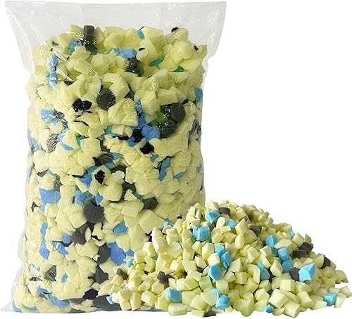 Jecqbor Relleno de espuma viscoelástica triturada de 5 libras para puf, relleno de espuma viscoelástica de alta densidad para almohada, cojín, cama
