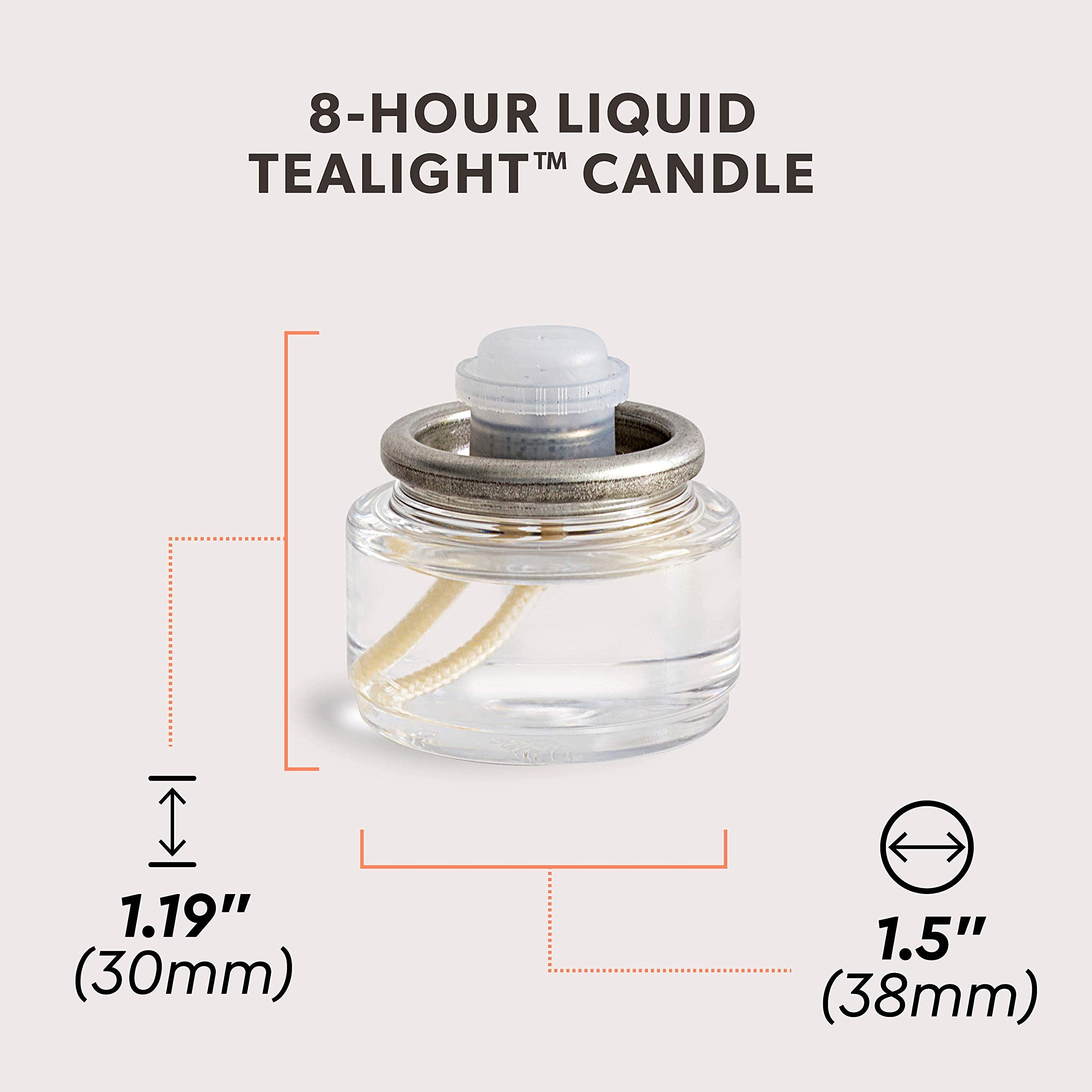 Hollowick Home 8 Hour Liquid Tealight Disposable Candles (24 Per Pack