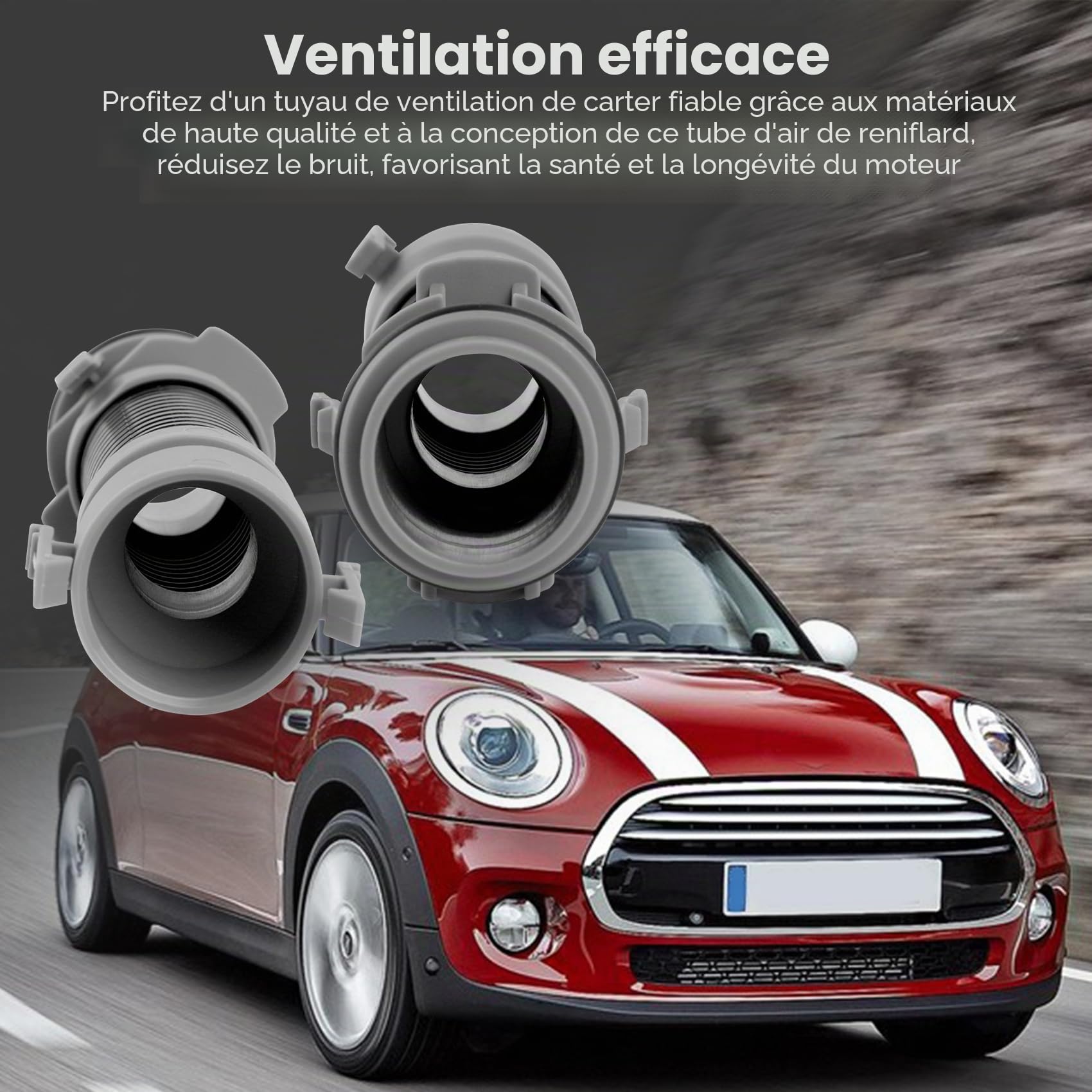 Tuyau d'air 13718513538, tuyau de ventilation du carter d'aération compatible avec Mini R55 R56 R57 R58 R59 R60 R61