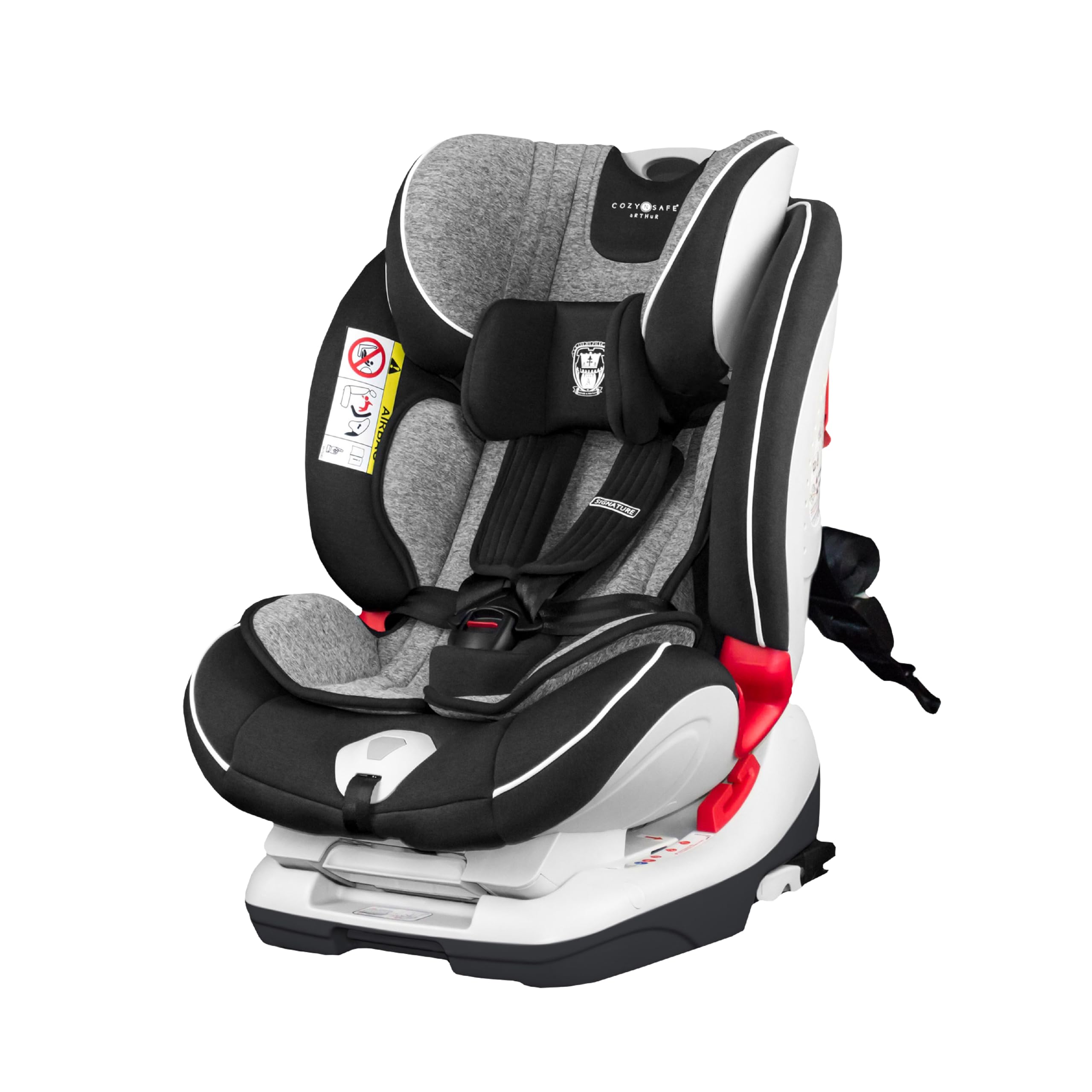 Cozy N Safe, Arthur Group 0+ 1 2 3 Baby, Toddler, Child Car Seat, Isofix, 0-36kg, Birth – 12 Years, Extended Rear Facing, Graphite