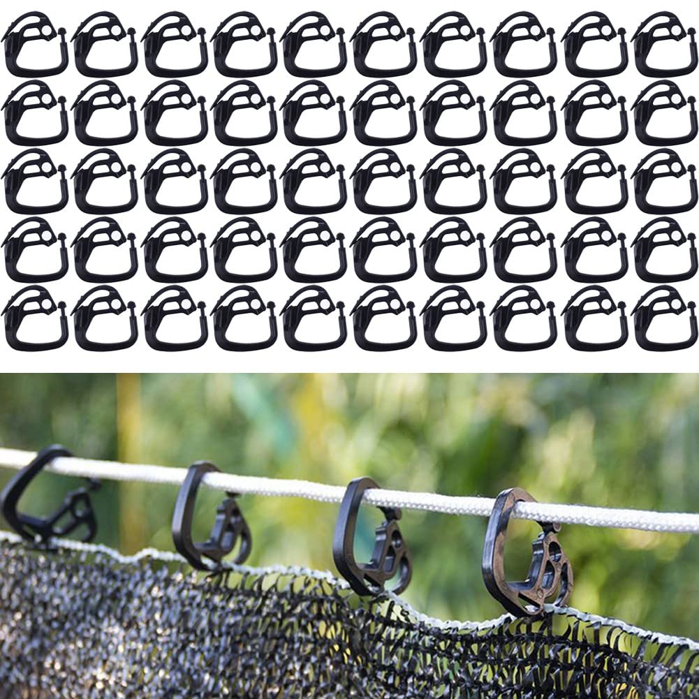 200 clips de red para pájaros, para vela, clips de plástico para red, clips de valla de jardín, accesorios de red antipájaros para uso en exteriores