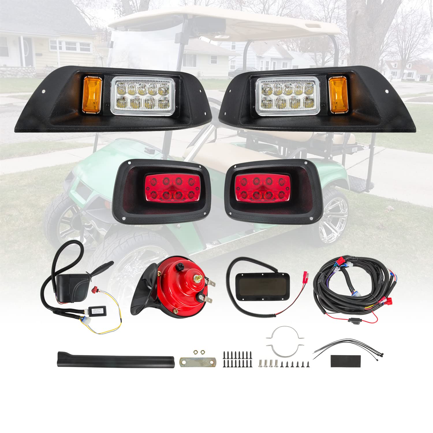 Buy RANSOTO Golf Cart LED Headlight and Tail Light Kit with Turn