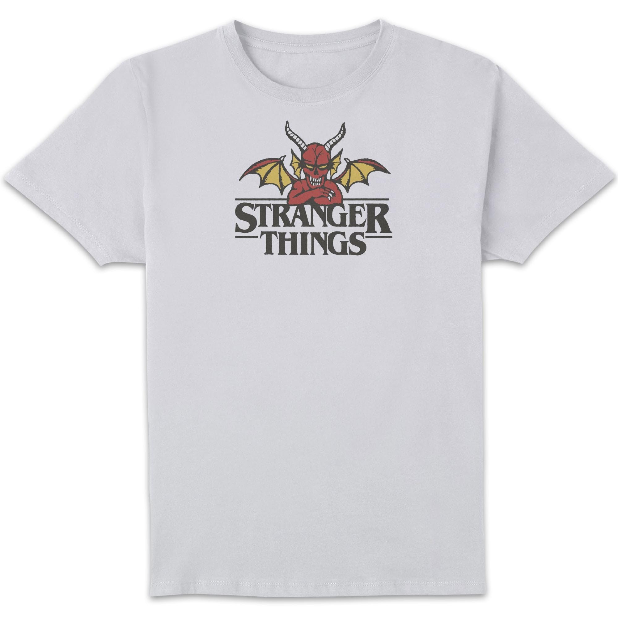 Stranger Things - Hellfire Devil Graphic T-Shirt - Large - White