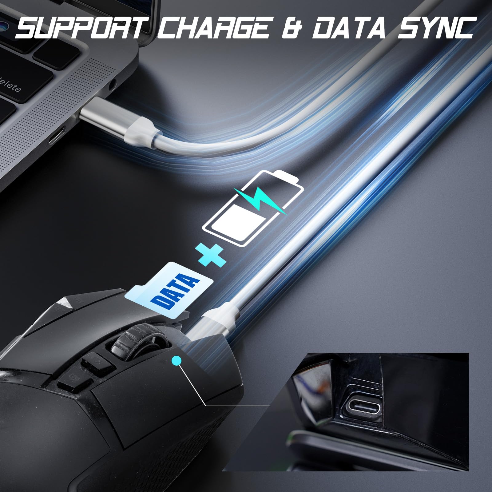 Adattatore di ricarica USB-C per mouse G502, convertitore da micro USB a tipo C, sostituisce cavo e dock