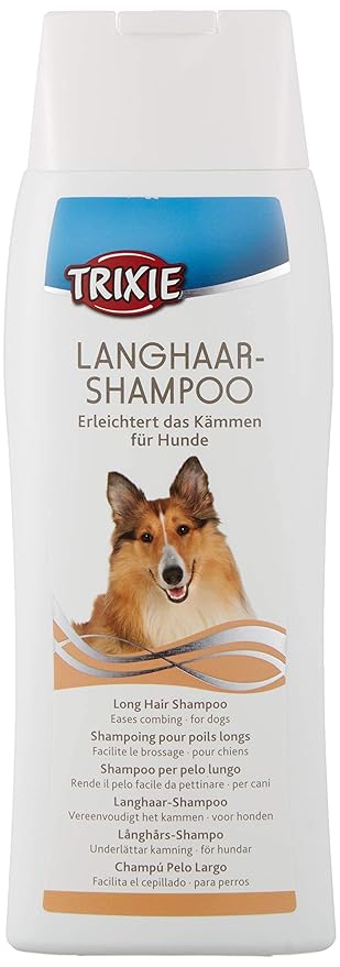 Trixie: - Long Hair Dog Shampoo | Dog Shampoo for Long Haired Dogs | with Natural Herbal Extracts, Gives The Coat a Luxuriant and Silky Shine | Leaves Your Dog Feeling Clean and Fresh ? 250ml