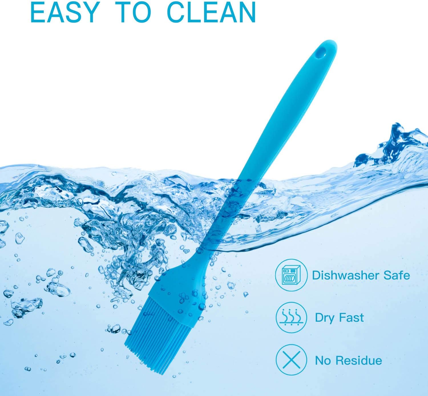 ORYVID Silicone Pastry Brush, Basting Brush for Cooking, Baking, Grilling, Set of 2, 10.3in & 8.1in : Patio, Lawn & Garden