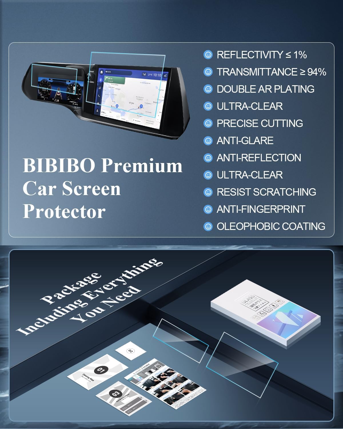 BIBIBO 2Pcs Matte Anti-Glare for 2026 Subaru Outback Screen Protector 2026 Subaru Outback(Premium,Limited,Touring,Wilderness,Limited XT,Touring XT)12.1"Navigation & 12.3" Dashboard Display Tempered Glass Lessen Fingerprints] 2026 Subaru Outback Accessories