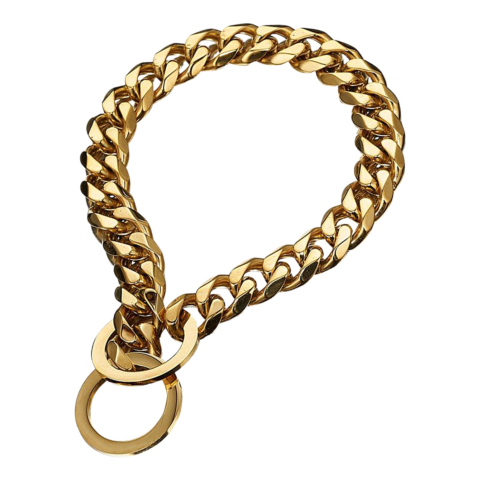 Collar De Ahorque para Perros Grandes,Collar De Cadena De 86 Cm para Perros | Cadena Inoxidable Resistente Ajusta A Cuello De 76 Cm para Razas Grandes Y Pequeñas Y Paseos Diarios