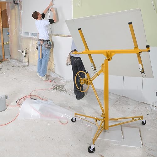 Miniatura 6 de Winado Panel de elevación de paneles de yeso de 16 pies con brazo telescópico ajustable panel de elevación de paneles de yeso rueda giratoria con