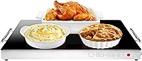 Chefman Extra Large 21x16 Electric Warming Tray, Adjustable Temp Control Glass Top for Buffets, Parties & Home Dinners