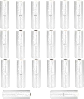 Immuson Food Storage Bags, 12 x 20 Plastic Produce Bag on a Roll Fruits, Vegetable, Bread, Food Storage Clear Bags (20 Rolls-7000 Bags)