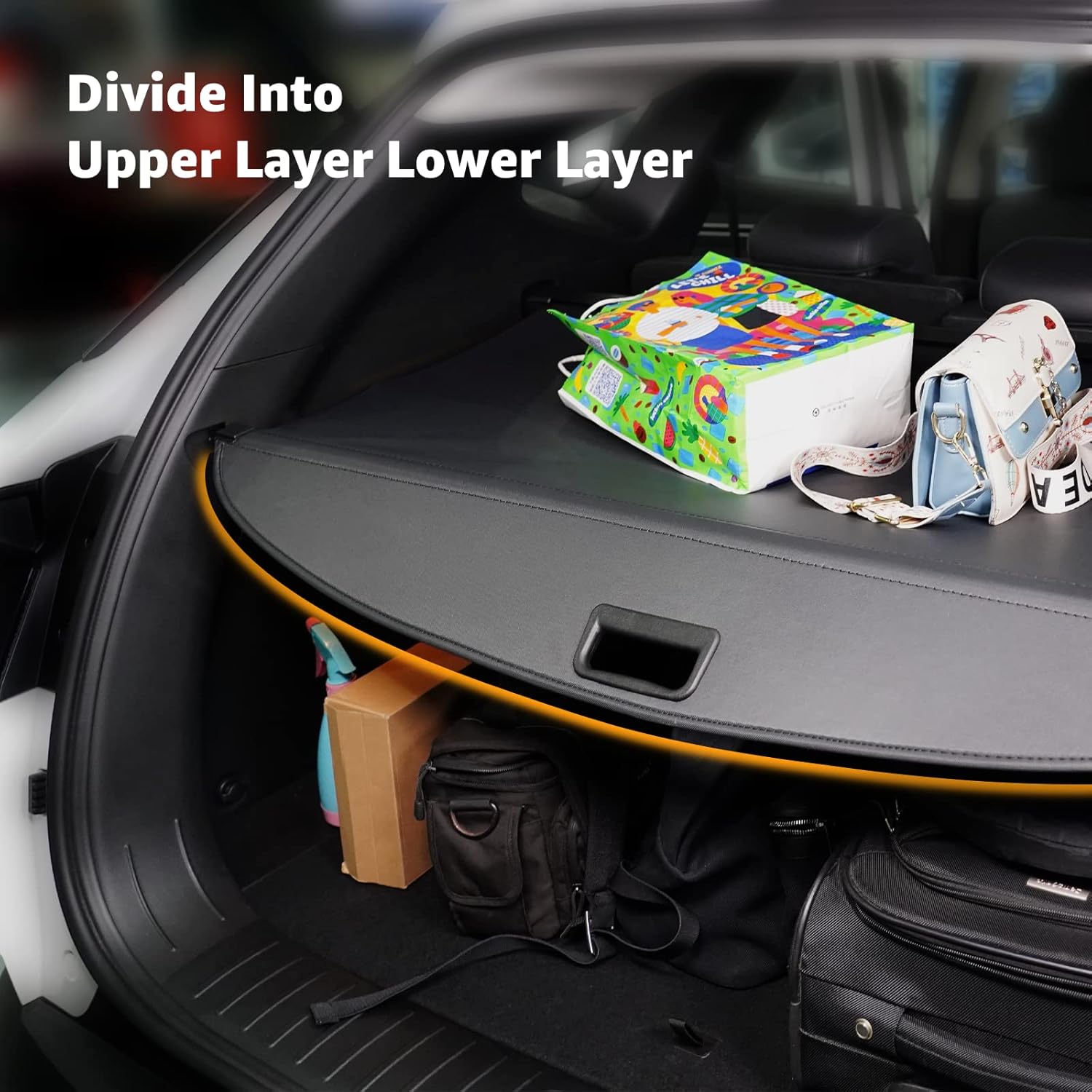 DiffCar® Cargo Cover for Hyundai Tucson 2026 2025 2024 2023 2022 (Gas & Hybrid), Security Shade Shield Retractable Black Trunk Cover Shade for Hyundai Tucson 2022-2026 Car Accessories image 3 of 6 B0B3XHRX49