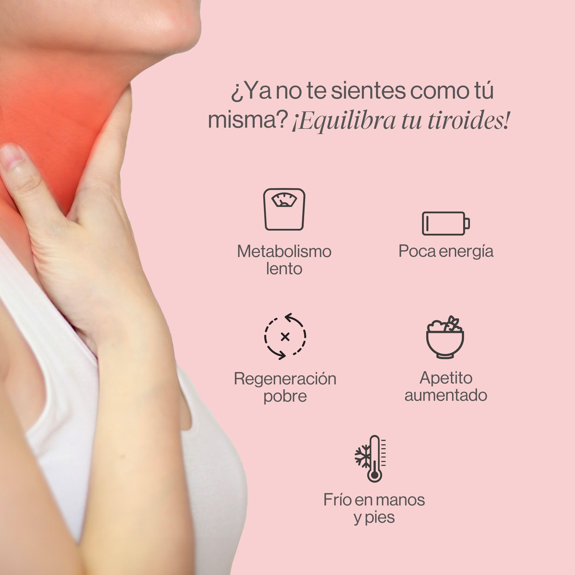 Thyroid Balance - Magnesio, L-tirosina, Yodo, Selenio, Albahaca Santa, Schisandra, Zinc, Manganeso y Guggul - Sin hormonas - 120 Cápsulas, Tummy Tox