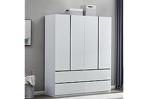 Sturdy and Spacious Bottom Closet Storage: Wooden Wardrobe Cabinet for Optimal Organization