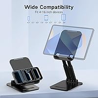 Vista 6 de Tablet Stand for iPad Holder, Adjustable Tablet Holder for Desk, Foldable Portable Monitor Stand Compatible with 4-16" Tablets Such as Kindle