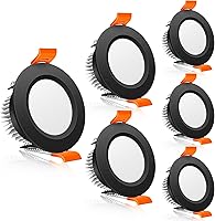 Vista 13 de Lámpara de techo empotrable LED de 2 pulgadas, luz LED regulable de 3 W, luces empotrables COB de 60 ángulos de haz con controlador, blanco cálido