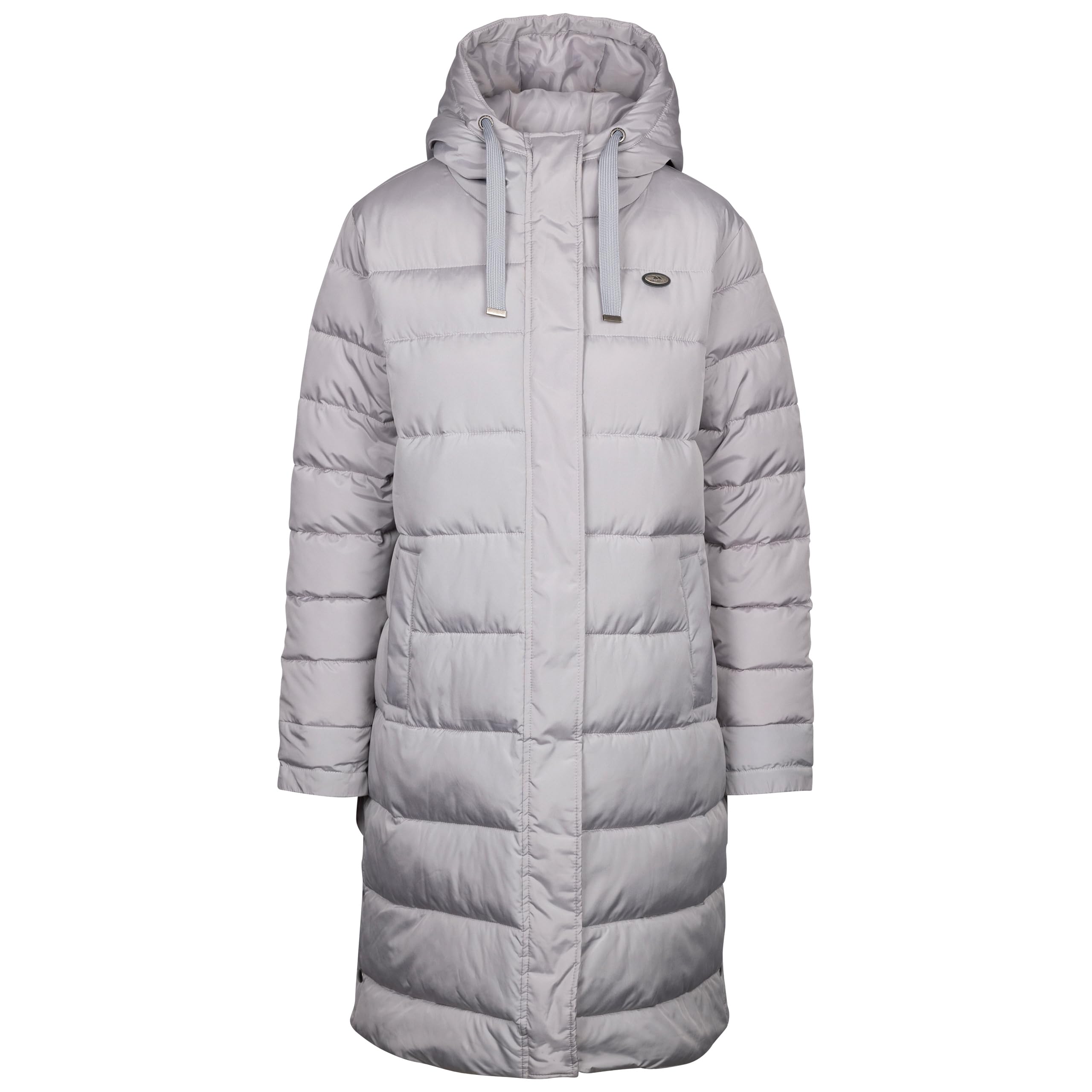 Trespass Women's Platinum Padded Jacket Leyla - Autumn Winter Jacket For Long Length Maxi, Hooded Padded Coat, Longline Jacket With Stitched Baffles, Pongee Fabric Jacket Size 18