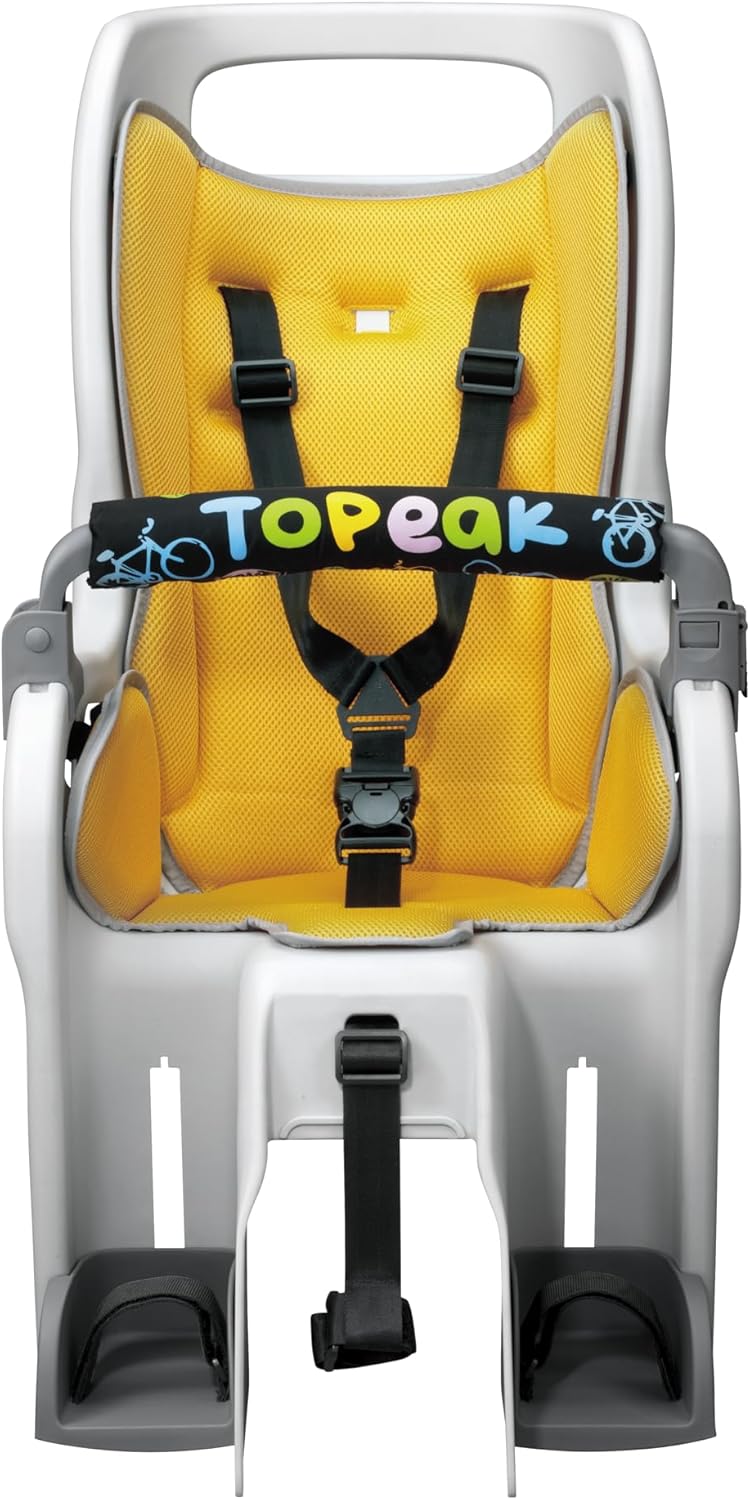 Topeak BabySeat II with MTX 2.0 Rack for 26” Non-Disc Bikes – Child Seat with Suspension System, Adjustable Harness, Wrap-Around Safety, Roll Bar Handle, QuickTrack Compatible, 60 lb Capacity, TCS2208