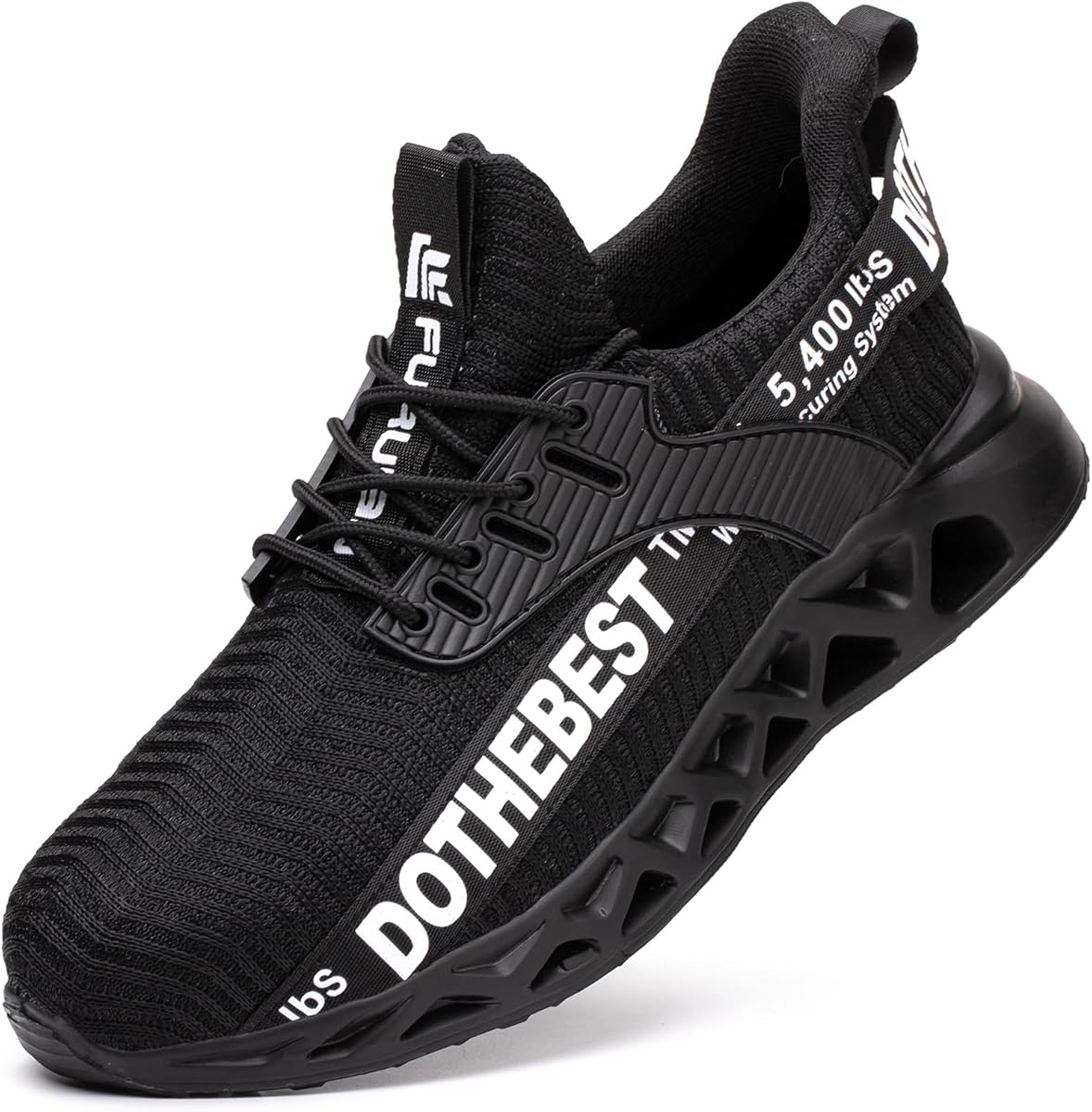 Furuian Steel Toe Sneakers for Men Women Lightweight Safety Shoes Comfortable Puncture Proof Slip On Indestructible Work Shoes