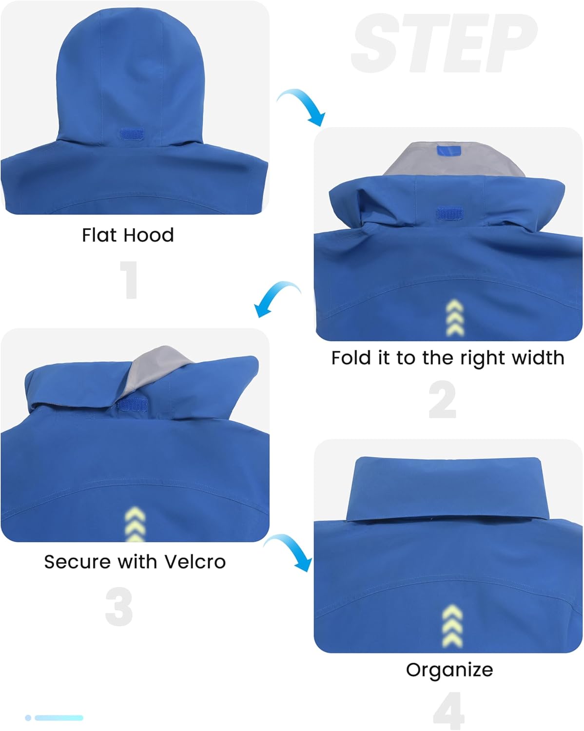 Little Donkey Andy Men's Waterproof Cycling Vests with Hood, Lightweight Reflective Stretch Vest for Cycling, Running