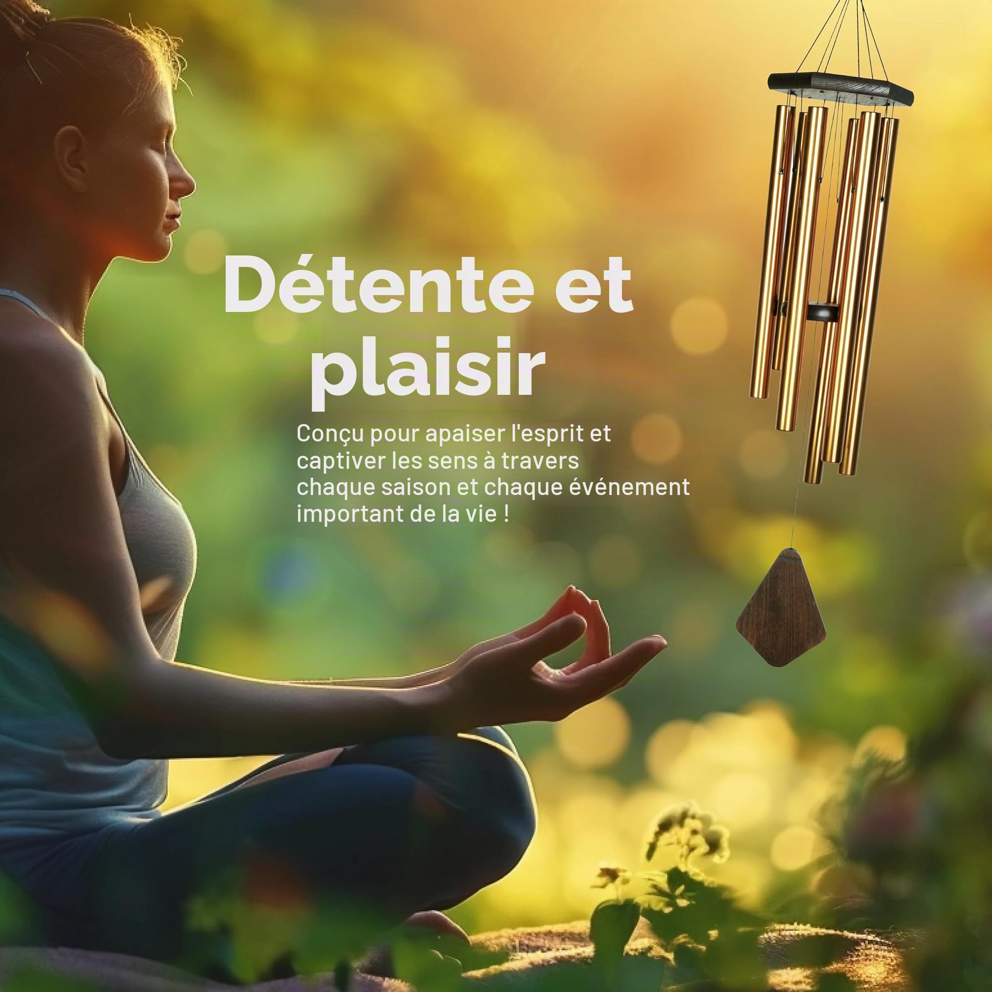 Nature's Melody Premiere Grande Carillon éolien Bronze 61 cm PG24BR