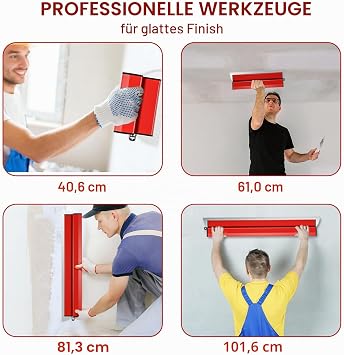 DEKEones 16Inch/40CM Flächenspachtel Edelstahlklinge Spachtel Werkzeug für große Arbeitsbereich Wand Dekoration Bau Werkzeug