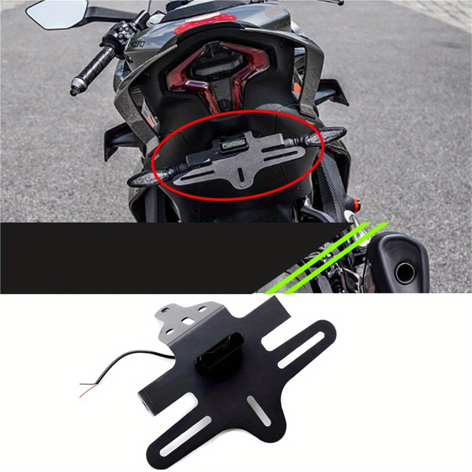 Portatarga Per Moto Con Luce Posteriore Integrata, Eliminacoda Per CFMOTO SR 450SS 450SRS 450NK 2023 2024
