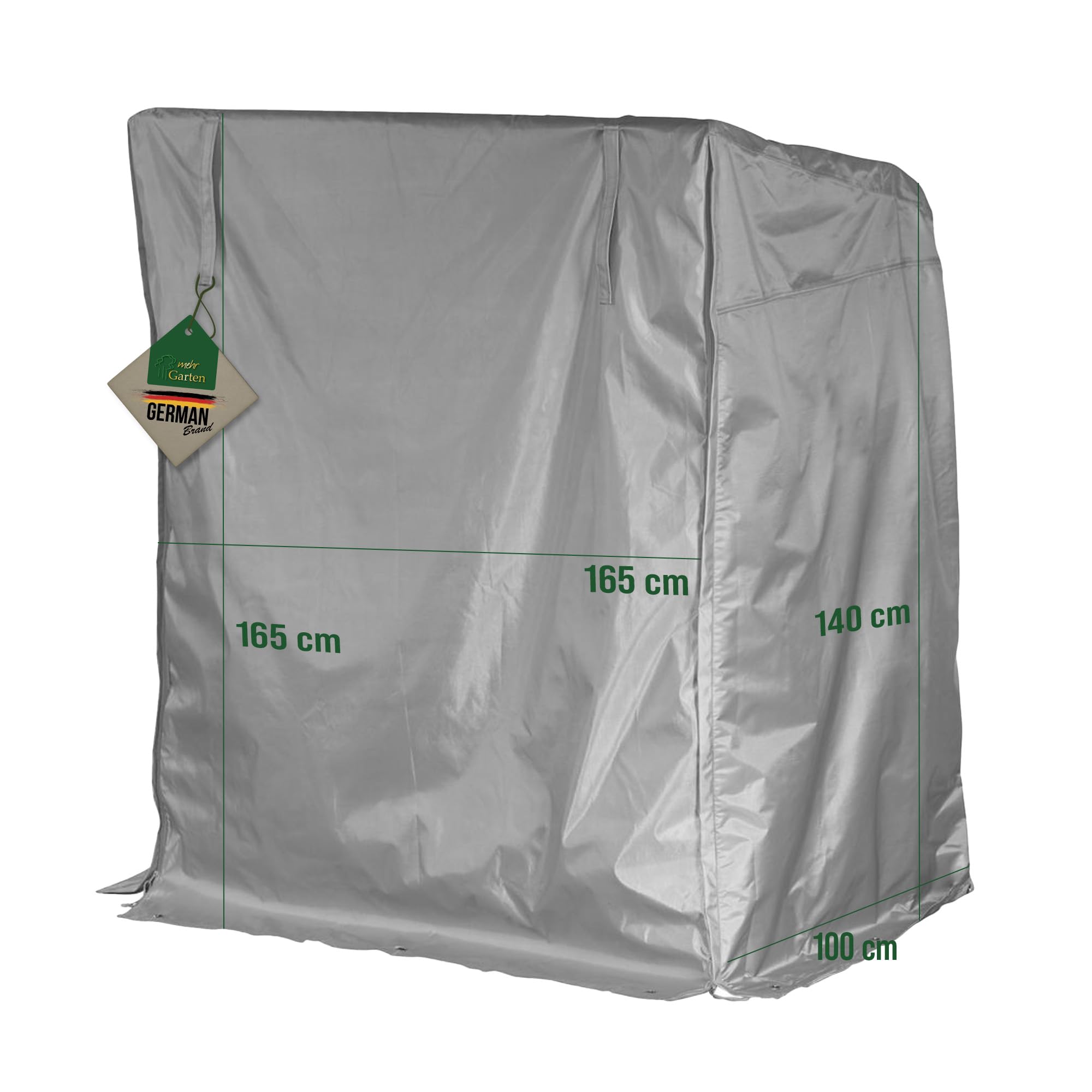 Housse de Protection pour Fauteuil-cabine – Premium Plus XXL (Largeur jusqu'à 165 cm) Winterfest, étanche, respirant – strandkorbabdeckung/garantie 3 ANS/Premium Matériau/& Résiste au Gel UV