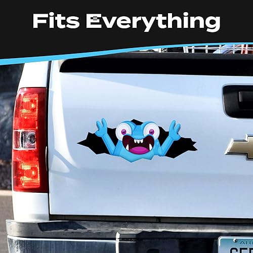 Miniatura 5 de Stickios Pegatinas de parachoques para automóviles  Peeking Monster Funny Car Sticker 11 x 4.25 pulgadas  Calcomanía de vinilo impermeable para
