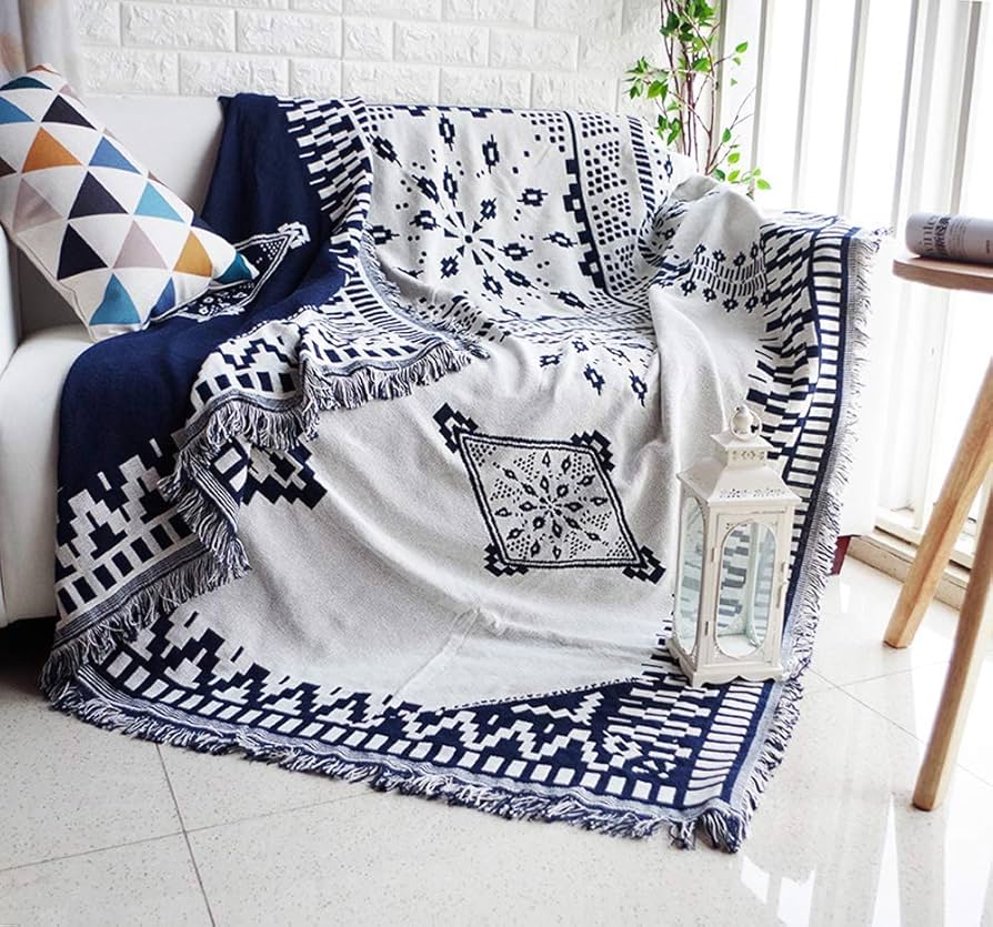 Amazon｜TMVOK マルチカバー ブランケットフリンジ付き ソファ